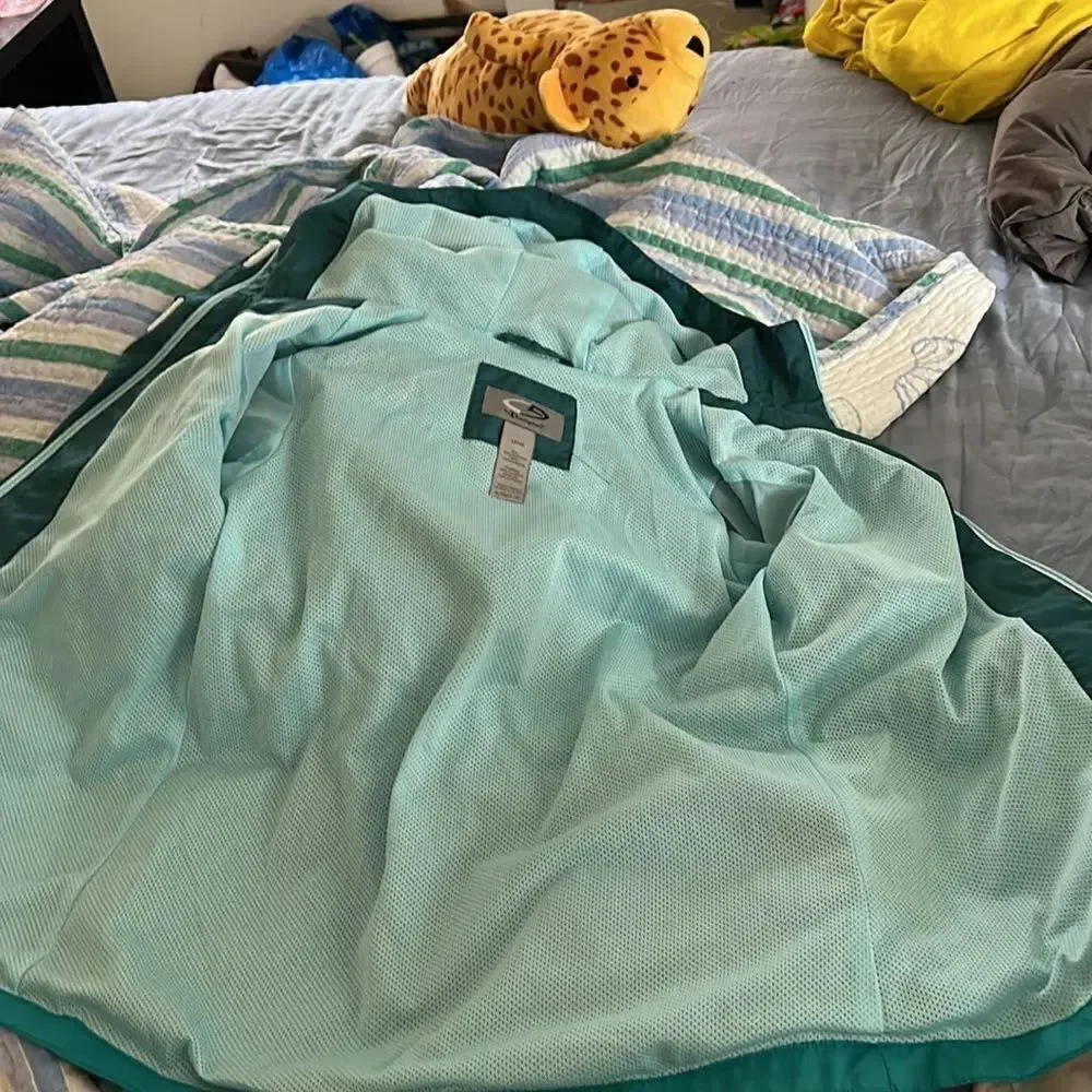 Girls Blue Green C9 by Champion Windbreaker Zip Up Jacket